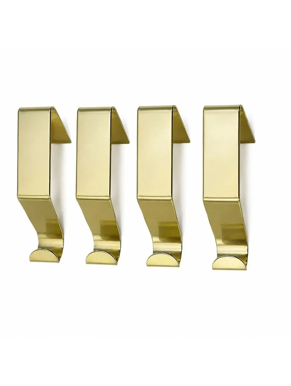 Gold Christmas Stocking Hangers Set of 4 Mantel Hooks Holiday Decor